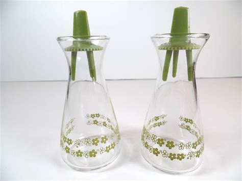 Green Pattern on White Shaker with Chrome Tops Will match the <b>Spring</b> <b>Blossom</b> / Crazy Daisy pattern pieces in your collection. . Pyrex spring blossom salt and pepper shakers